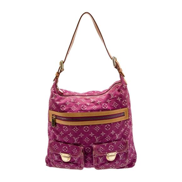 Louis Vuitton Baggy Shoulder Bag Pink Fuchsia Denim SD0036 - Picture 2 of 14
